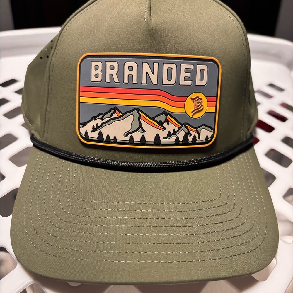 Branded Olive Green Trucker Hat